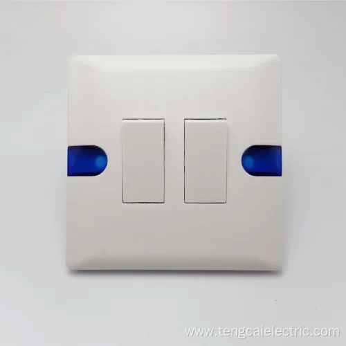 2 Gang 13A Electrical Wall Light Switch Socket